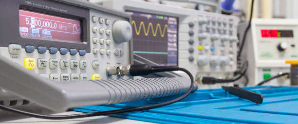 istock Power supplies and electronic measuring devices in the laboratory 1432934973