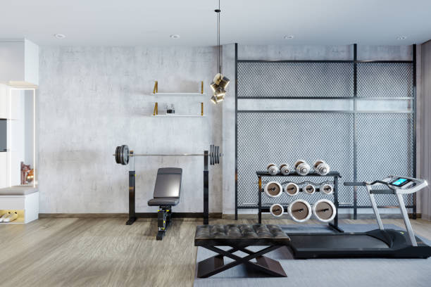 istock Home Gym With  Sports Equipments 1432941362