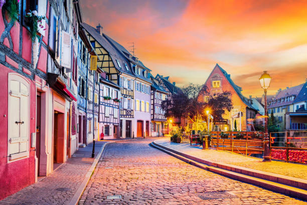 Colmar - France, Alsace. Small Venice charming district. stock photo
