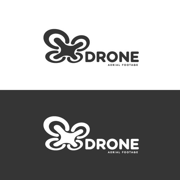 Set of drone and quadrocopter logo isolated on white and black background. Set of drone service and accessories labels, badges and design elements. Vector Illustration Set of drone and quadrocopter logo isolated on white and black background. Set of drone service and accessories labels, badges and design elements. Vector Illustration drone stock illustrations
