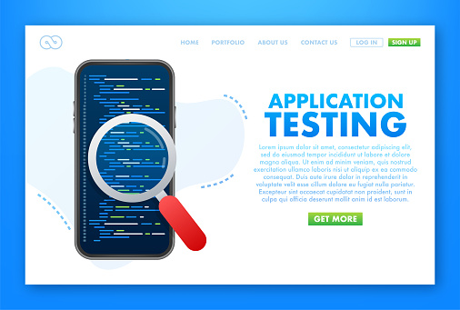 Application Testing Photo Application Testing Testing Software Development Vector Stock ...