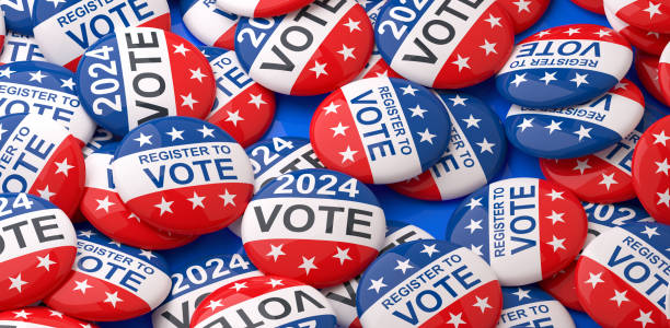 vota elección usa 2024 - voter registration fotografías e imágenes de stock