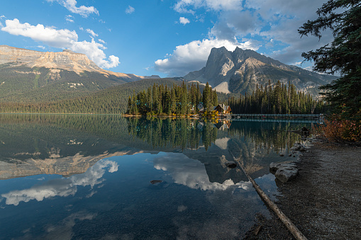 Emerald Lake and Emerald Lake Lodge in the Canadian Rockies