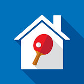 istock House Ping Pong Icon Flat 1432952408