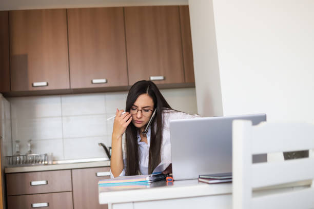 istock Businesswoman, working from home. 1432955605