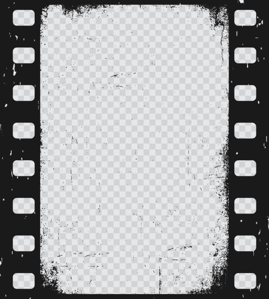 古いグランジ映画フィルムストリップ、フィルムストリップテクスチャ - feature点のイラスト素材／クリップアート素材／マンガ素材／アイコン素材