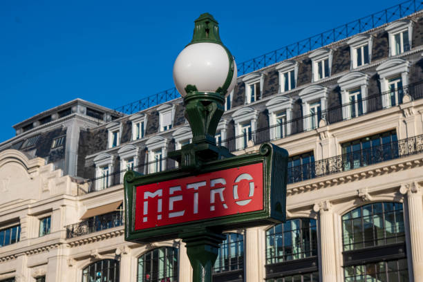 Paris Metro sign close to La Samaritaine