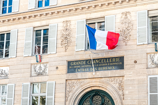 Grande Chancellerie facade in Paris, France.
