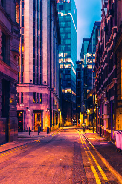 Alleyway in Manchester, UK Alleyway in Manchester, UK narrow streets stock pictures, royalty-free photos & images