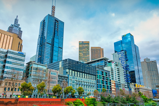 Downtown Melbourne, Victoria, Australia.