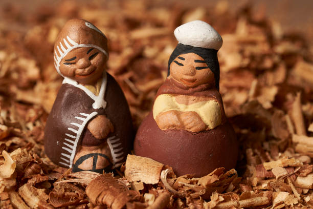 istock ceramic figures representing Mary and joseph with South American style 1432975996