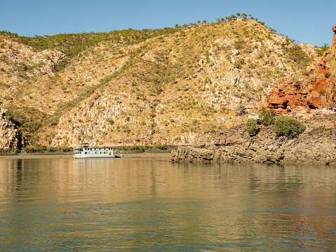Floating pontoon at Horizontal Falls remote Kimberley Western Australia