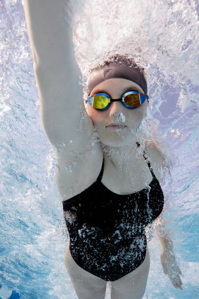 Freestyle swimmer stock photo