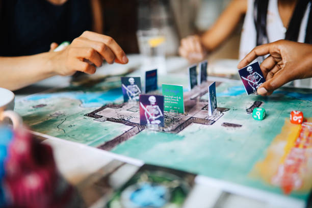 Business professional in discussion with map on table