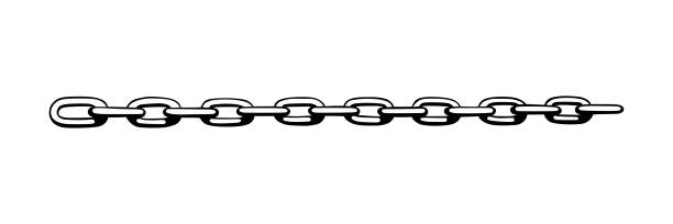 istock Chain as symbol of unity and cooperation. Sketch of metal chains. Vector illustration 1432987056