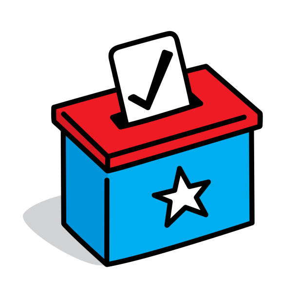 ilustraciones, imágenes clip art, dibujos animados e iconos de stock de ballot box vote doodle 6 - voting doodle republican party democratic party