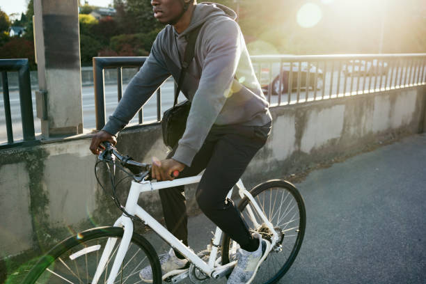 istock Cyclist Riding Bike in City Setting 1433006249