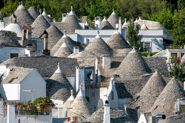 istock scenic historic stone trullis in Alberobello 1433009423
