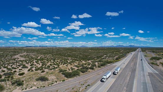 Interstate 10 in Texas, USA - aerial view