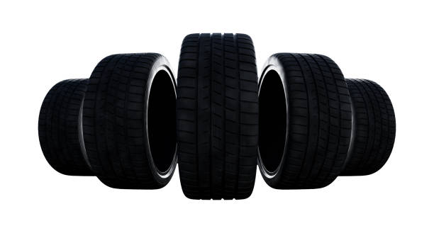 istock car tyres against white background 1433011410