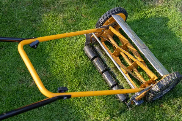 Photo of Manual lawn mower mower for cutting the grass