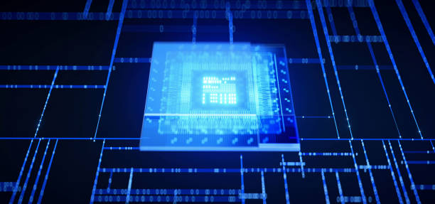 istock 3D rendering of cyberpunk AI. Circuit board. Technology background. Central Computer Processors CPU and GPU concept. Motherboard digital chip. Tech science background. 1433019579
