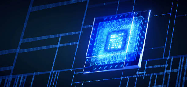 istock 3D rendering of cyberpunk AI. Circuit board. Technology background. Central Computer Processors CPU and GPU concept. Motherboard digital chip. Tech science background. 1433019591