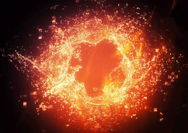 istock 3d illustration of explosion and flying debris 1433021182