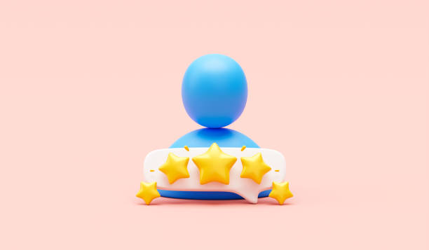 User experience five star rating product feedback service review 3d icon on customer satisfaction background of best quality online business positive rate or success support opinion excellent concept. experiencia del usuario calificación de cinco estrellas retroalimentación del producto servicio de revisión 3d icono en la satisfacción del cliente fondo de la mejor calidad negocio en línea tasa positiva o éxito opinión de soporte excelente concept
