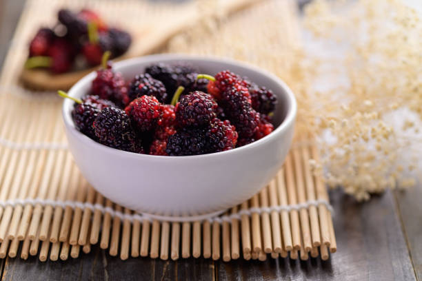 istock Fresh mulberry fruit in bowl 1433026013