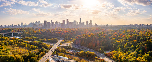istock Aerial Bayview Ave. and Rosedale in Autumn, Toronto, Canada 1433028126