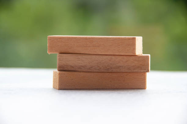 istock Wooden blocks with customizable space for text or ideas. Copy space 1433028554