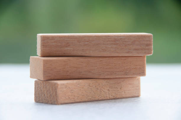 istock Wooden blocks with customizable space for text or ideas. Copy space 1433028581