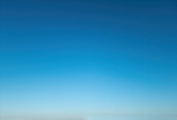 sky blue background, texture. bright horizon, summer day at greek island cyclades greece. - greek islands greece day full frame imagens e fotografias de stock