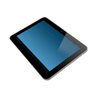tablet pc isolated on white background
