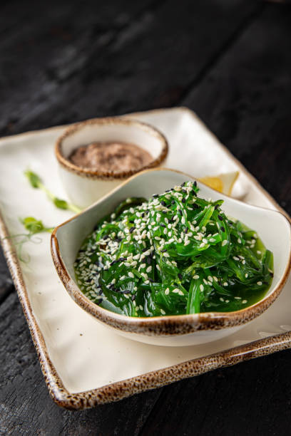 istock delicious chuka seaweed with nut sauce and lemon 1433032734