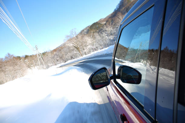 Image of a snowy road