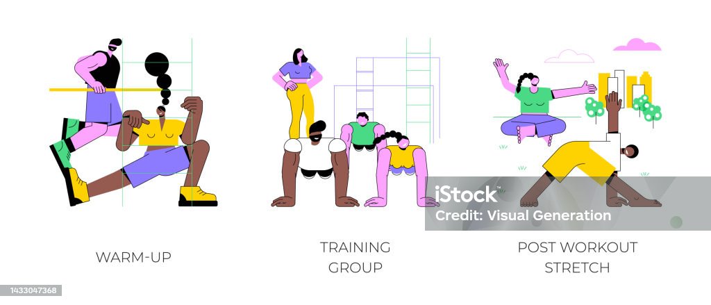Training Process Isolated Cartoon Vector Illustrations Stock ...