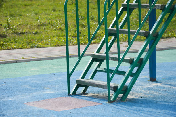 istock stairs on the playground. background for the design. 1433049061