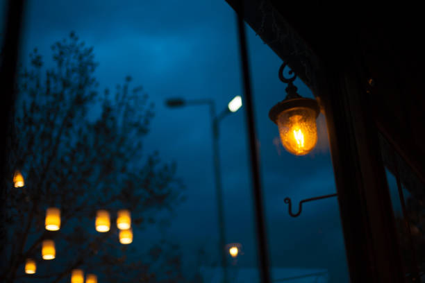istock Electric lamp in the night 1433050854