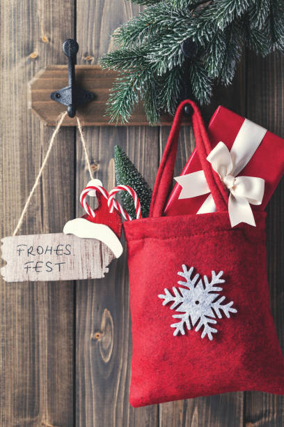 istock Hanging Christmas decor with various ornaments, decoration. 1433053799
