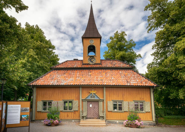 Sigtuna, Sweden - 09.01.2022: Sigtuna Radhus, or City Hall, on a nice summer day. One of the smallest city halls in Europe. Oldest town in Sweden