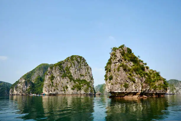 beautiful vietnamese islands in the bay. unesco heritage. travel to vietnam. natural beauty of vietnam. High quality photo