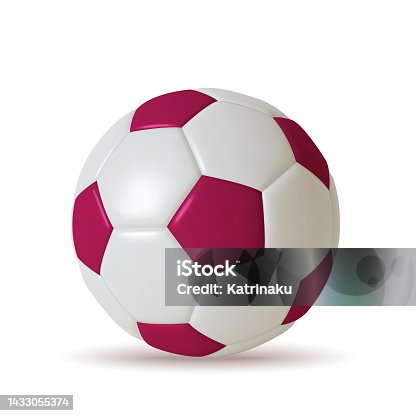 istock Soccer ball. Qatar 2022 Fifa World Cup. Realistic Vector illustration 1433055374