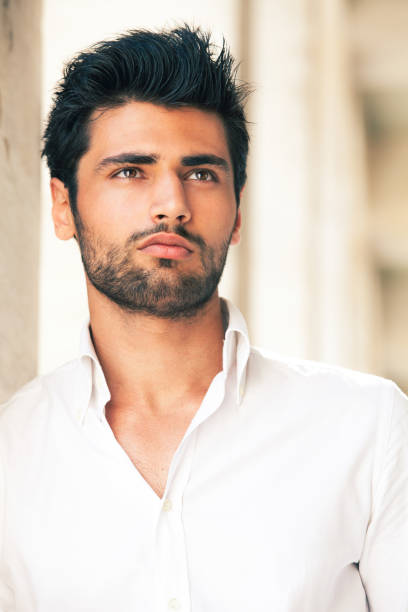 istock Handsome man portrait, white shirt 1433057124