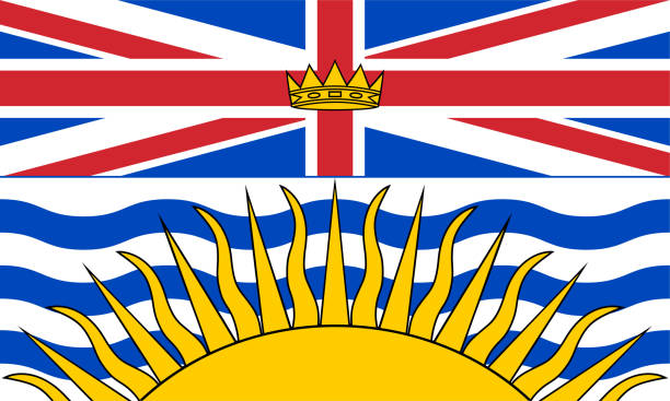 istock British Columbia flag, province of Canada. Vector illustration. 1433057135