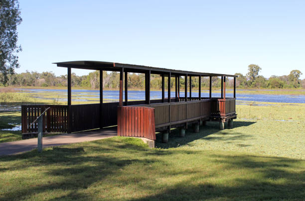 Viewing platform at Murray Lagoon in Rockhampton, Queensland, Australia