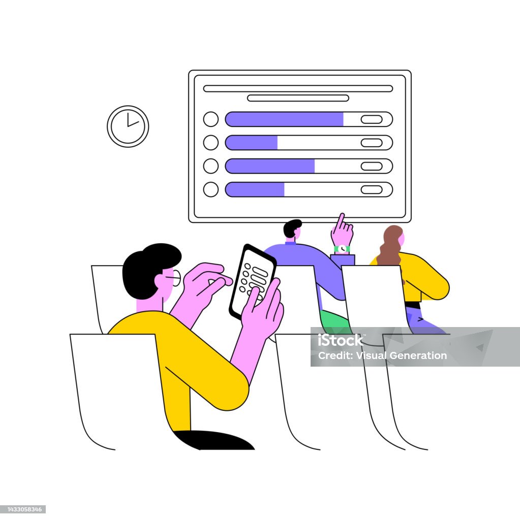 Student Response System Isolated Cartoon Vector Illustrations Stock ...