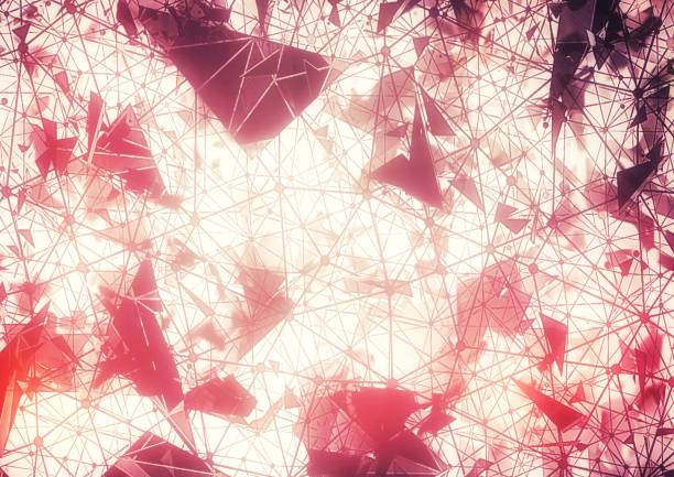 3d illustration of connected lines in technology concept