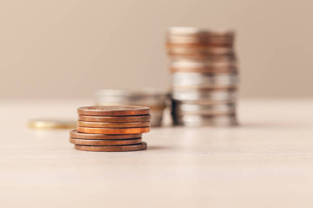 istock Macro shot of unrecognizable coins stacked close up 1433061703